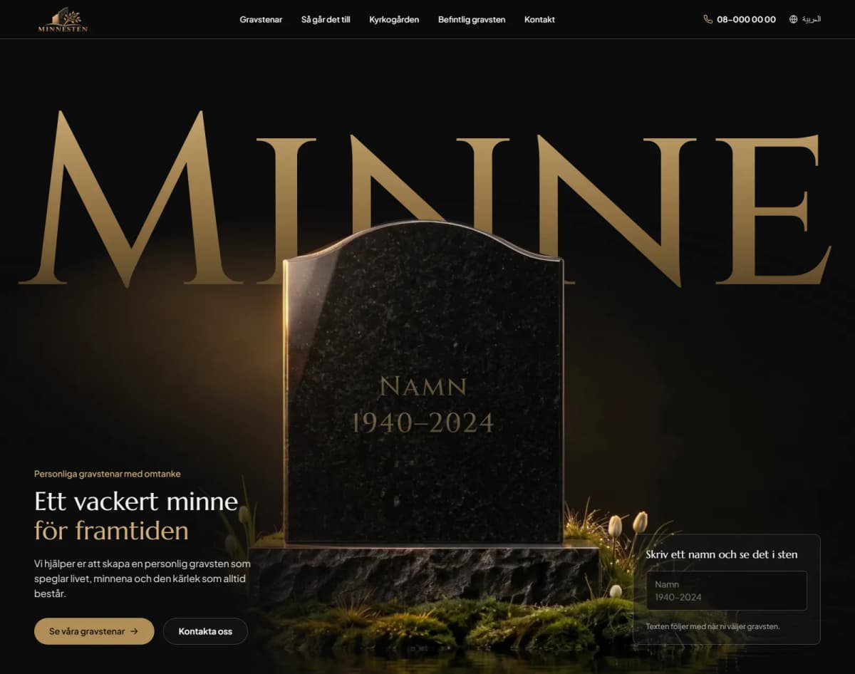 Minnesten screenshot